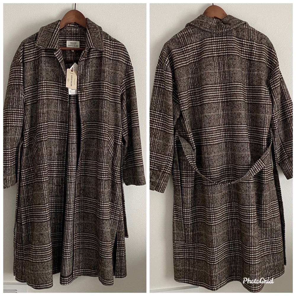 NWT Thursday Island Covetblan Oversized Plaid Coat